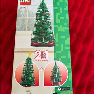 Lego Green Christmas Tree with Red and Gold Details